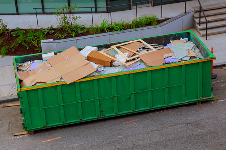 Recycling container trash on ecology and environmentの写真素材