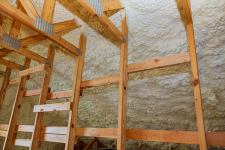 thermal insulation spray background polyurethane foam for thermal insulation of walls