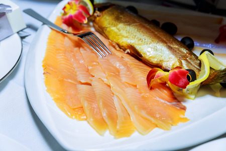 restaurant set Served table in the restaurantの写真素材