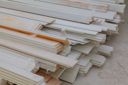 Interior construction of housing project with Moulding building installation installed and patched without building is a new house for the installationの写真素材