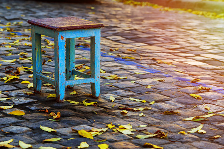 The restless chair on the road chair on the roadの写真素材