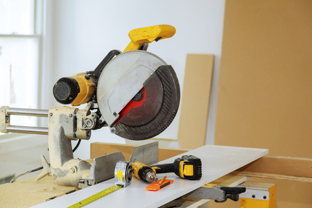 Electric tools and equipment diy instrallation kitchen at new home tool tape measure drillの写真素材