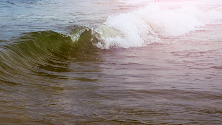 Ocean warm water evaporates rapidly when cold dry air blows uponの写真素材