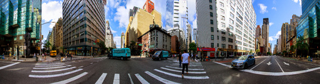 NEW YORK CITY - June 15, 2018: view of the road New York city with unusually traffic for a working...