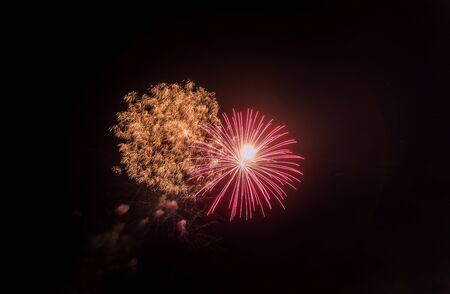 New Year celebration colorful and vibrant fireworks and Independence day