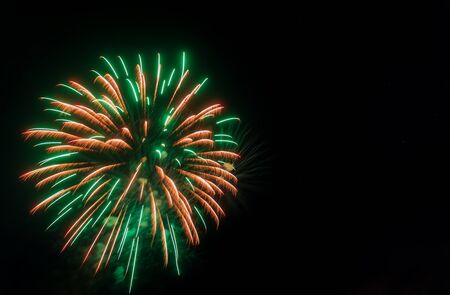 Abstract colorful firework for New Year celebration holiday with copy space background