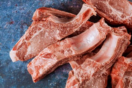 Fresh raw meat red pork ready to cook on the grill or barbecue.