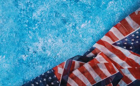 Closeup of American flag for Memorial Day labor day american patrioticの写真素材