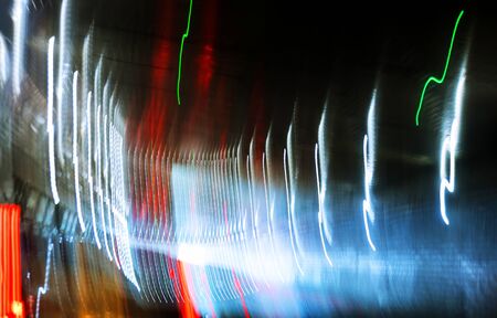 Colorful abstract of lasers rays on a dark background