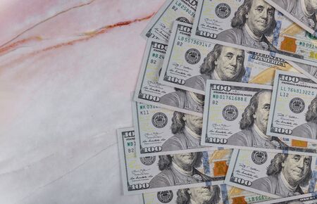 US dollar money in marble background for business cash American money
