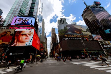 SEPTEMBER 18, 2019 New York City, USA Busy Times Square at Manhattan, New York, USA