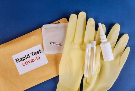 Medical equipment in the cassette using rapid test device for COVID-19 widespread spread of the...