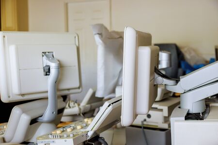 The device tools ultrasound equipment machine in warehouse being prepared to be soldの写真素材