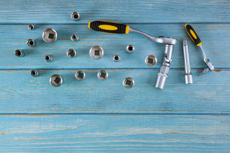 Auto mechanic tool kit has prepared tools hexagon set wrenches for repair