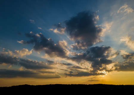 Beautiful landscape red purple orange blue pink sunset sky cloud dramatic