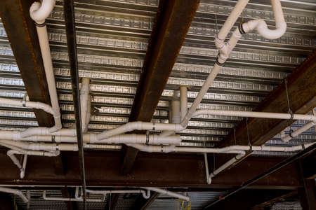 PVC pipe with white pvc rough plumbing for bathroom and kitchen drain waste system