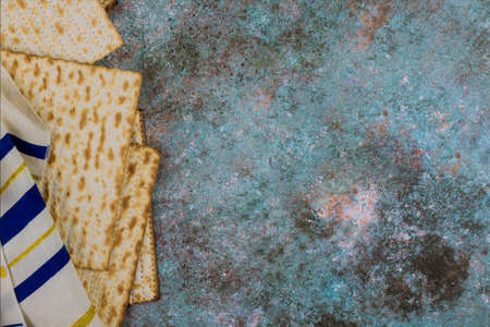 Jewish on pesach attributes in composition of passover matzah