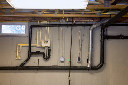 Sewage Disposal is required before an upper rough plumbing inspection will be conducted on new construction.の写真素材