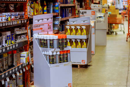 15 December 2021 East Brunswick, NJ US: Home Depot home improvement store at building materials in a hardware store for construction repair