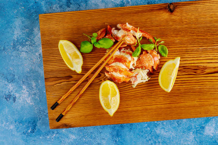Delicious ocean food meal at Fresh lobster is cooked perfection in our gourmet dinner kitchen served...