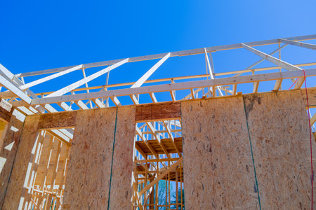 During construction of new home beam stick was used to frame framework