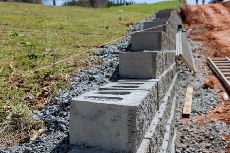 It was necessary to build retaining wall to near new home on property