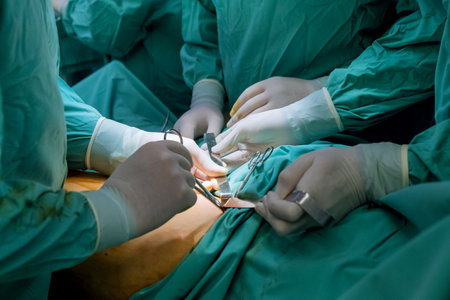 An incision is made near affected veins to allow surgeon access to vein for removal