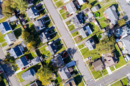District of New Jersey small American town with comfortable living conditionsの写真素材