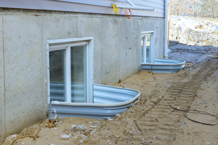 Adding window well to basement of new house under construction