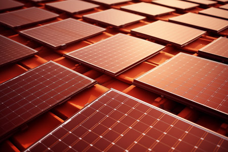 With solar panels photovoltaics installed on roof tiles of this house, an alternative source electricity for life is available AI Generationの素材