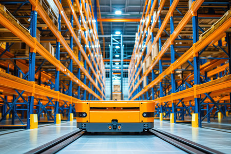 Automated guided vehicles for warehousing and logistics Generative AIの素材