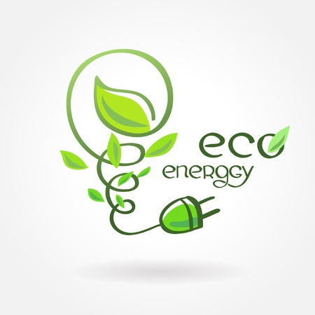 eco energy leaf alternative powerのイラスト素材