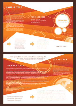 brochure folder globe element designのイラスト素材
