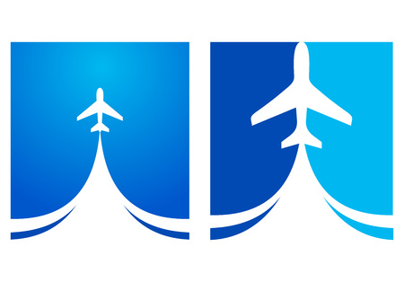 airplane flight tickets air fly cloud sky blue travel background takeoffのイラスト素材