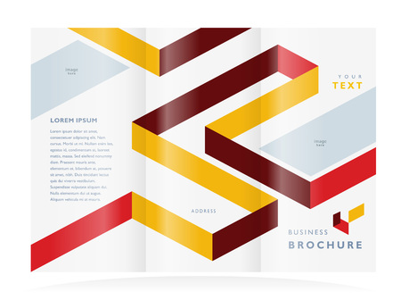 brochure design templateのイラスト素材