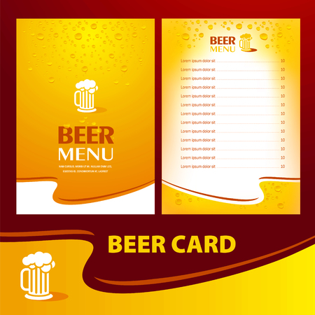 menu beer card / cmyk, no transparentのイラスト素材