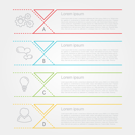 modern number list infographic bannerのイラスト素材