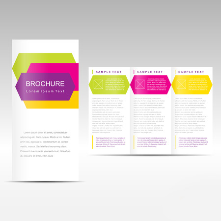 brochure colored geometric abstract elementのイラスト素材