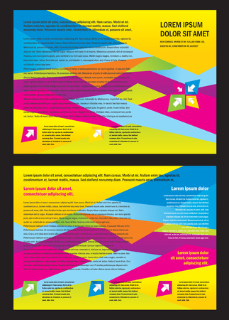 Brochure triangles colorfulのイラスト素材