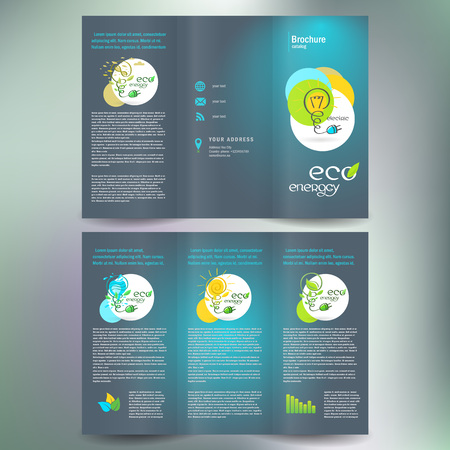eco energy alternative brochure folder leafletのイラスト素材