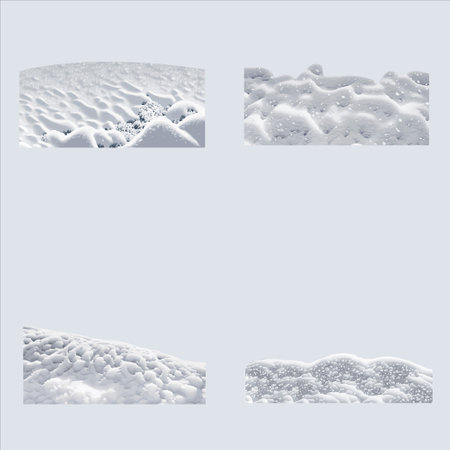 Snow and snowdrift. Set of winter backgrounds. Vector illustration.のイラスト素材