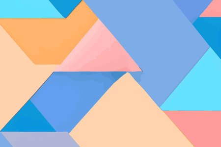 Abstract geometric background with colorful triangles. Vector illustration for your design.