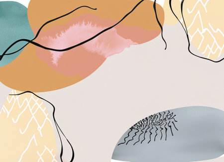 Abstract background with hand drawn textures. Vector illustration for your design.の素材