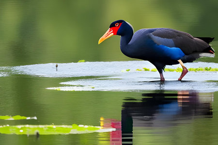 Purple Swamphen (Pteroglossus indicus)の素材