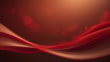 Abstract red background with blur bokeh lights and copy spaceの素材