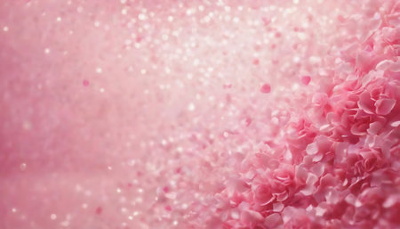 Pink petals of hydrangea on a soft background.の素材
