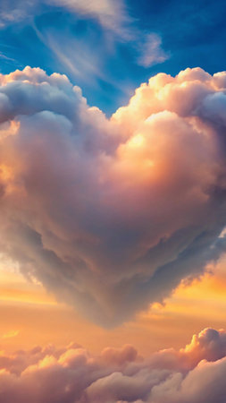 Colorful dramatic sky with cloud at sunset. Abstract sky background.の素材