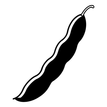 pea icon over white background, flat design, vector illustration.のイラスト素材