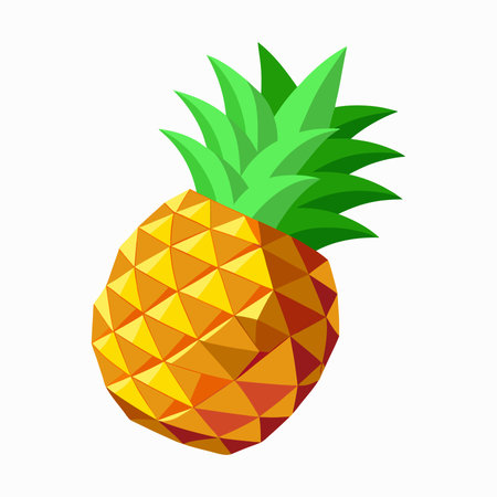 Pineapple fruit icon. Cartoon illustration of pineapple fruit vector icon for web designのイラスト素材