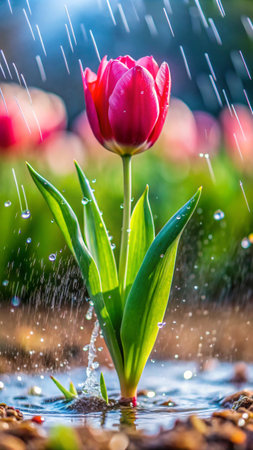 Tulip. Beautiful bouquet of tulips. colorful tulips. tulips in spring,colourful tulipの素材